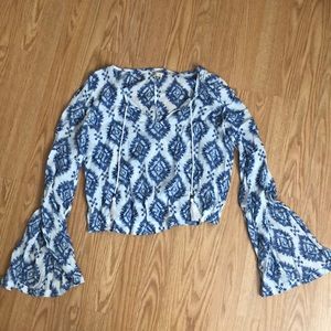Hollister Bell Sleeve Crop Top